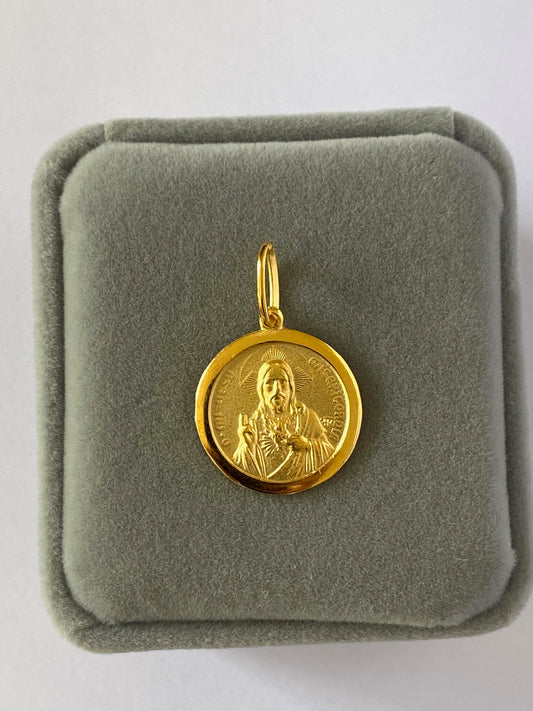 Medalla Fundida del Sagrado Corazón de Jesús 1.8 cm